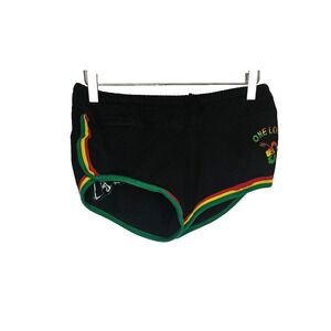Vintage Jamaican Rasta Shorts Retro Athletic Lounge Festival Cotton M